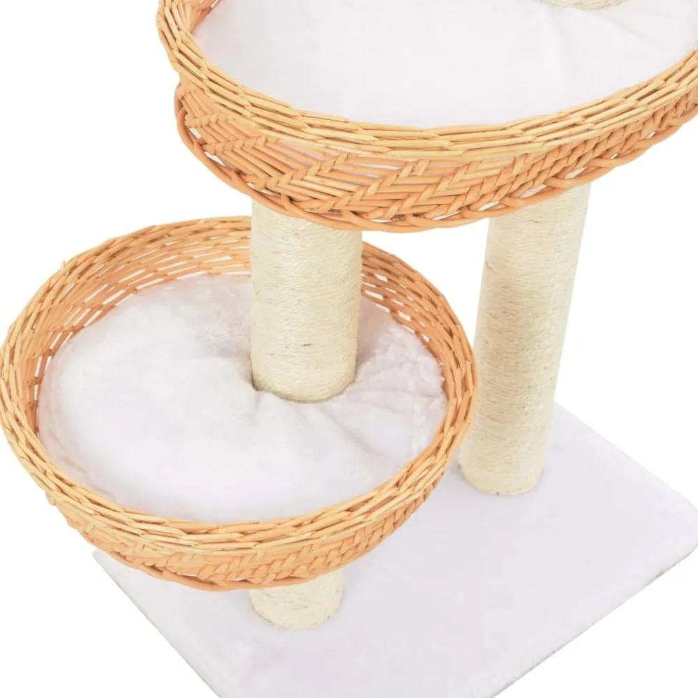 Arbre à chat avec griffoir en sisal naturel bois de saule
