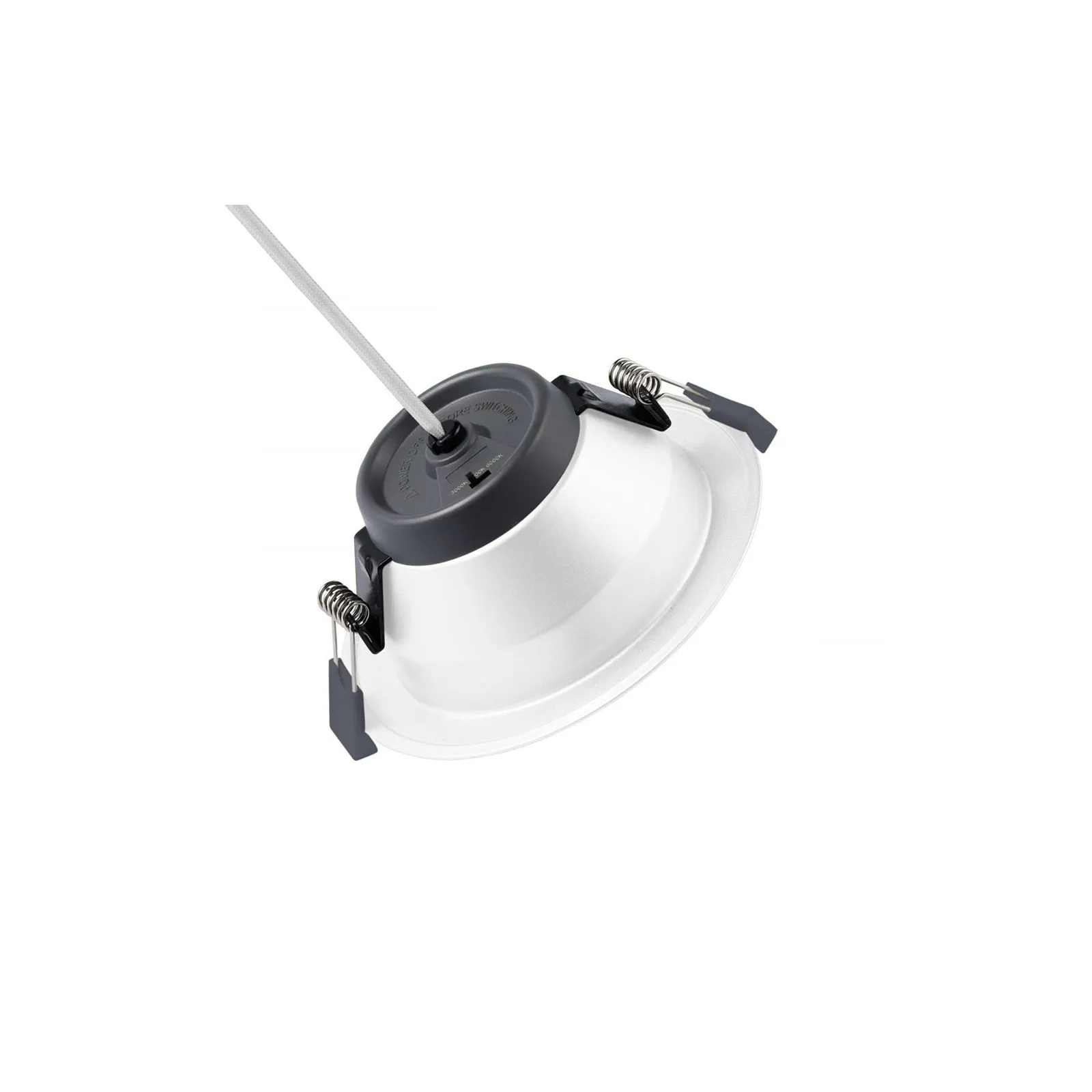 Downlight LED ORTHO Aluminium Blanc 15W 1575lm 90D - 830-850 Variable Blanc | Diamètre 170mm - IP22 - Optional Dimmable