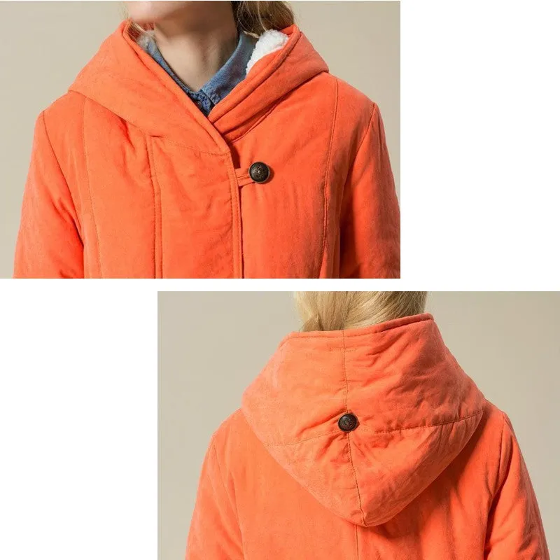 Manteau parka à capuche doublé fourrure