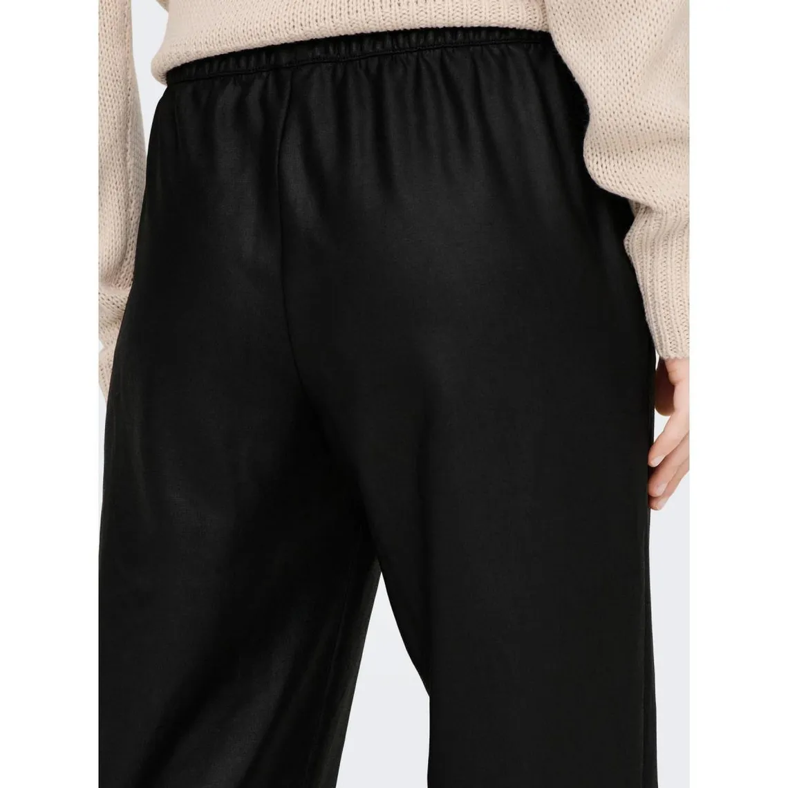 Pantalon en simili-cuir Ceinture élastiquée noir | 3 Suisses