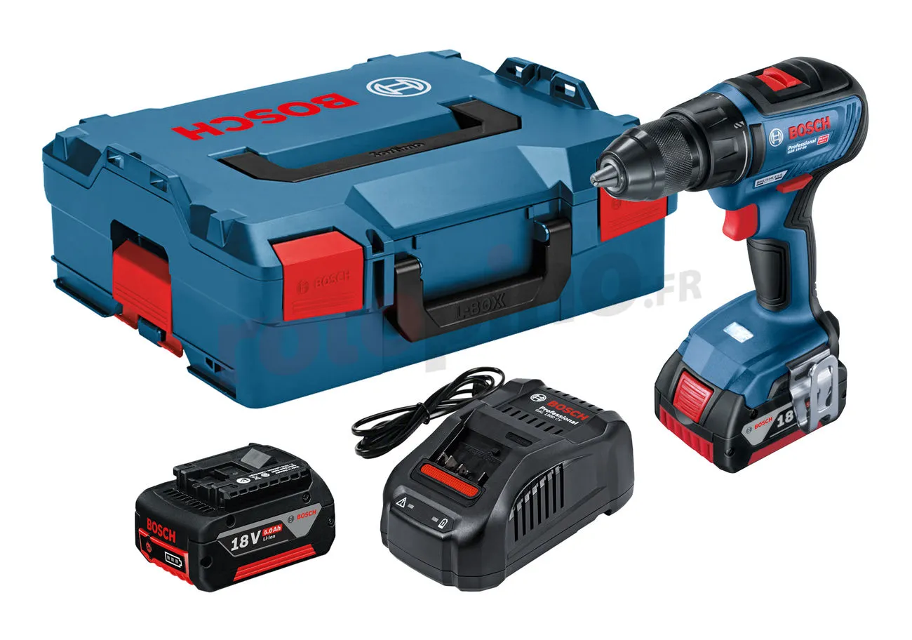 Perceuse-visseuse Bosch GSR 18V-50 2×5.0Ah