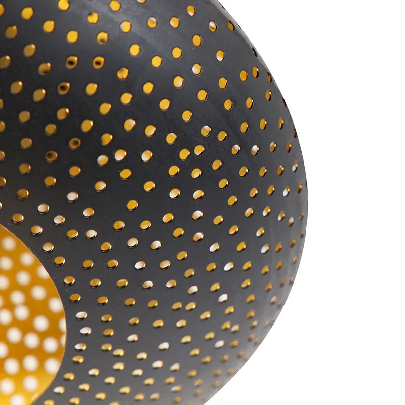 Plafonnier oriental noir avec or 25 cm - Radiance