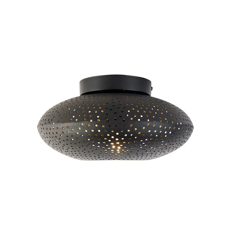 Plafonnier oriental noir avec or 25 cm - Radiance